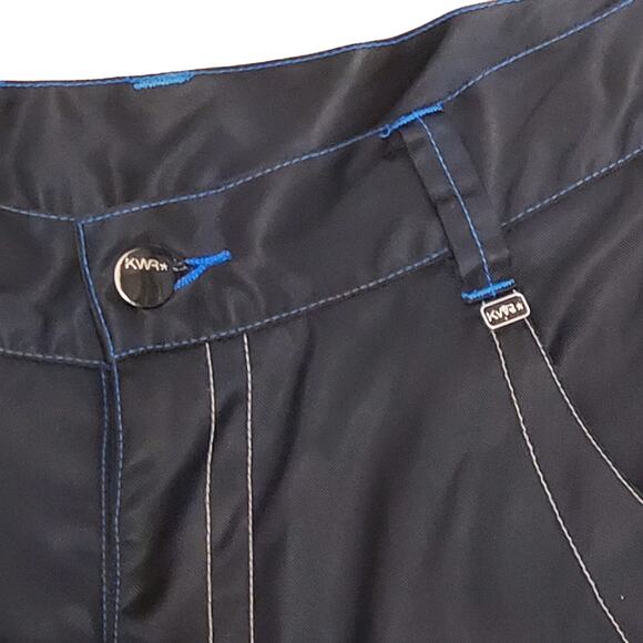 Vtg Kik Wear Baggy Wide Leg Black 90s Raver Skate Cargo Pants PunkCore Nylon Y2K - Picture 15 of 16